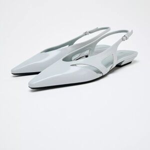 Zara Women's Gray Slingback Flats